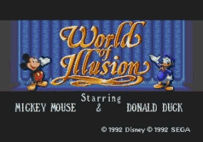 World of Illusion Starring Mickey Mouse & Donald Duck Title Screen